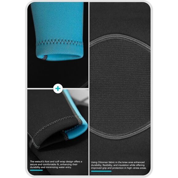 Wetsuit for Youth 3/2mm Neoprene Full Wet Suit size 13 unisex - Picture 5 of 10